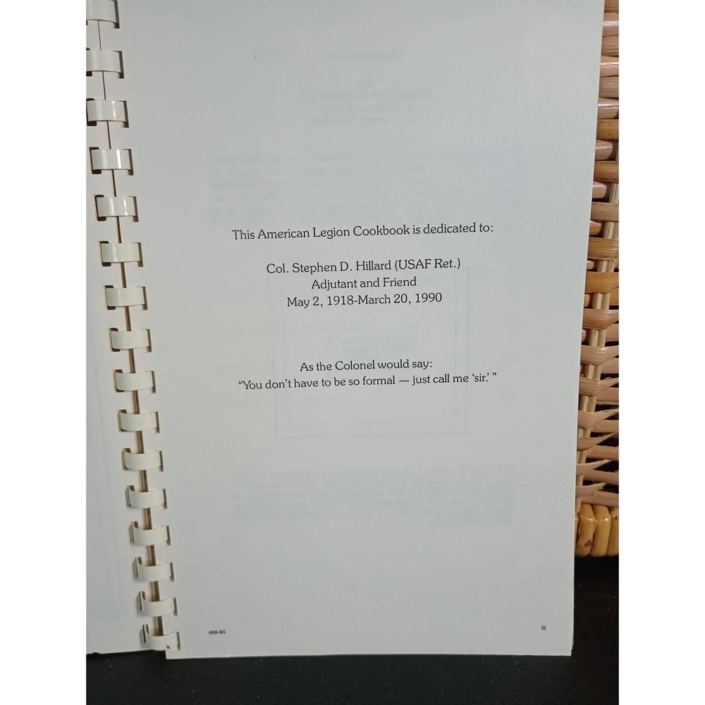 Hatfield American Legion Cookbook Hatfield, Massachusetts Post‎ 344 1990 Vintage